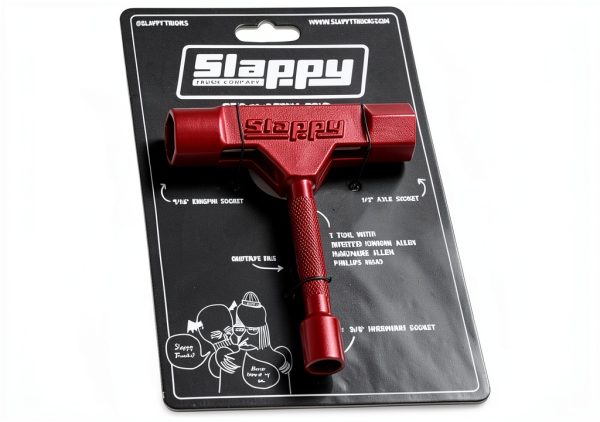 Slappy Skateboard Tool ST2 Red Multi-Function Magnetic-3