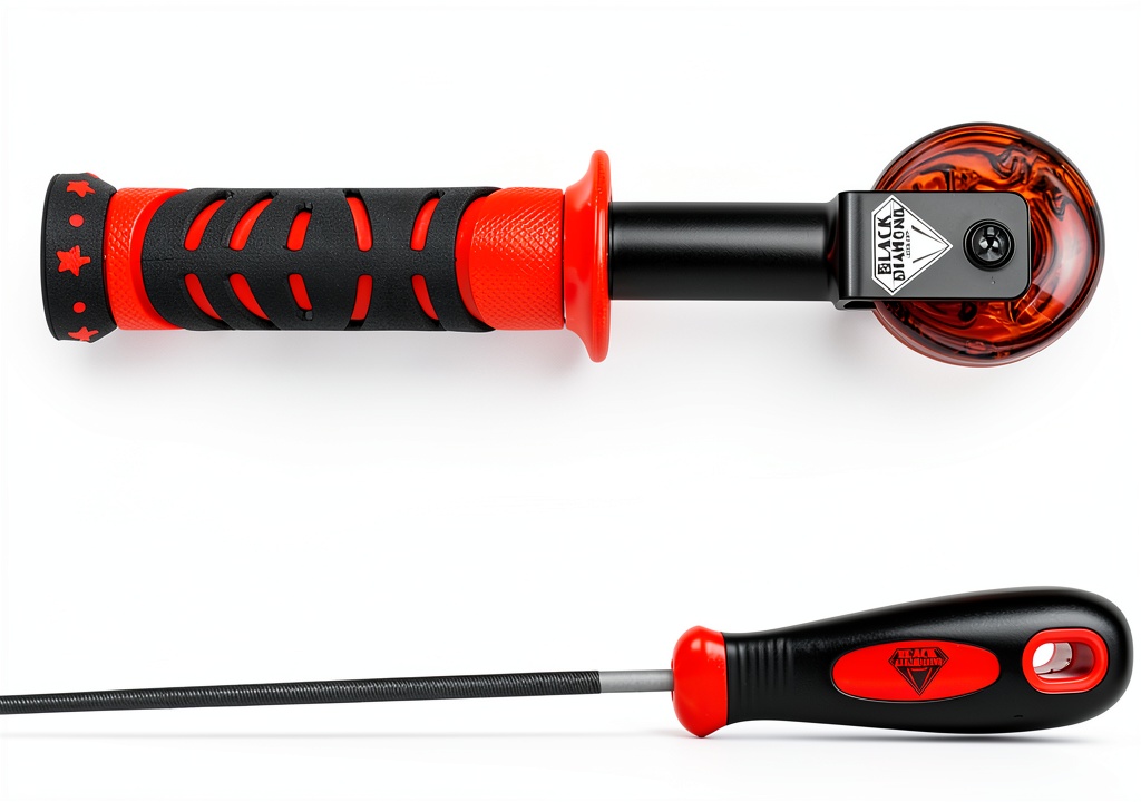 Black Diamond Griptape Kit with roller and file on a skateboard