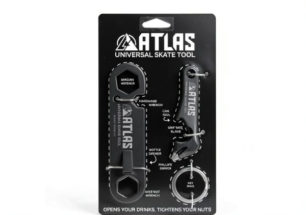 Atlas Universal Skate Tool Metal Screwdriver Key Ring-0