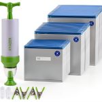 Sous Vide Bags 30 Reusable Vacuum Food Storage Bags for Sous Vide, 3 Sizes Large Sous Vide Bags with Pump, 4 Sous Vide Bag Clips for Food Storage and Chefsteps, Anova, Joule, Wancle Sous Vide Cooking-0