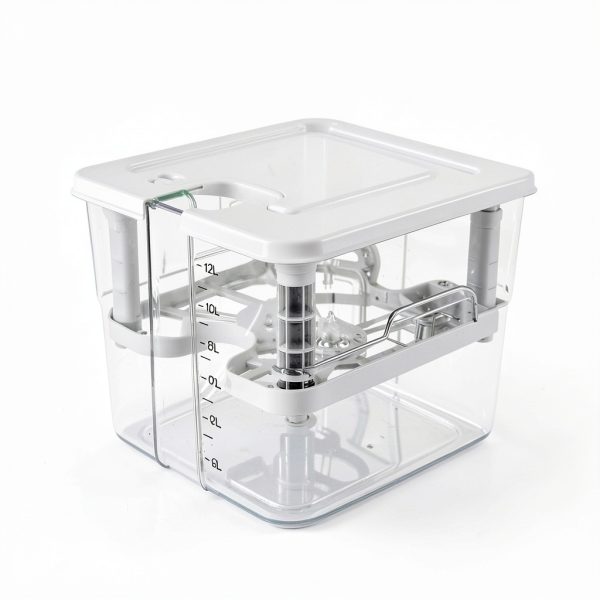 Sous Vide Container Vpcok Direct 12.6 Quart White with Lid and Rack-5