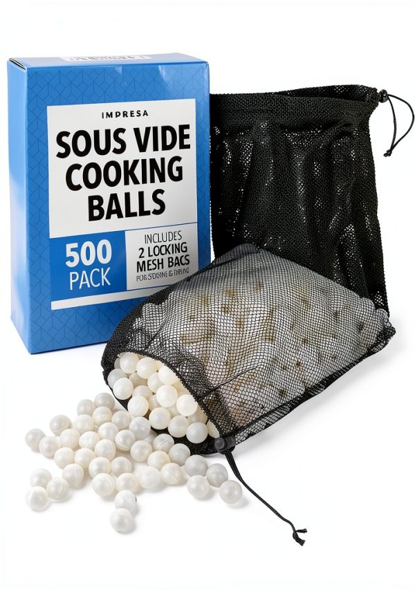 Sous Vide Balls IMPRESA 500 Pack Evaporation Control Mesh Storage Bag-6
