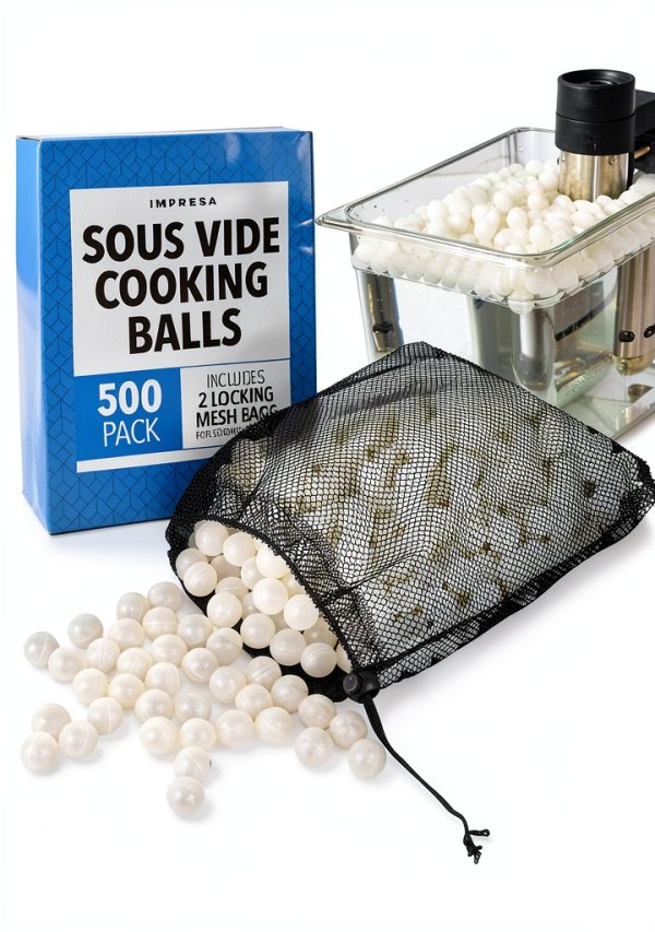 Sous Vide Balls IMPRESA 500 Pack Evaporation Control Mesh Storage Bag-0