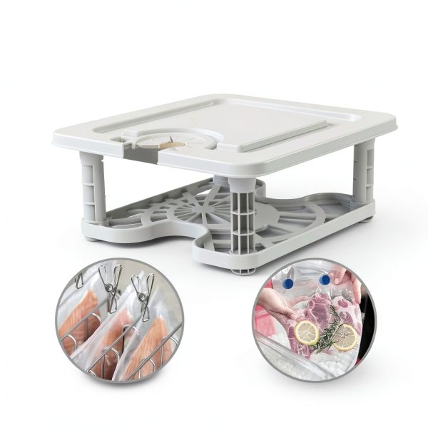 Sous Vide Container Vpcok Direct 12.6 Quart White with Lid and Rack-4