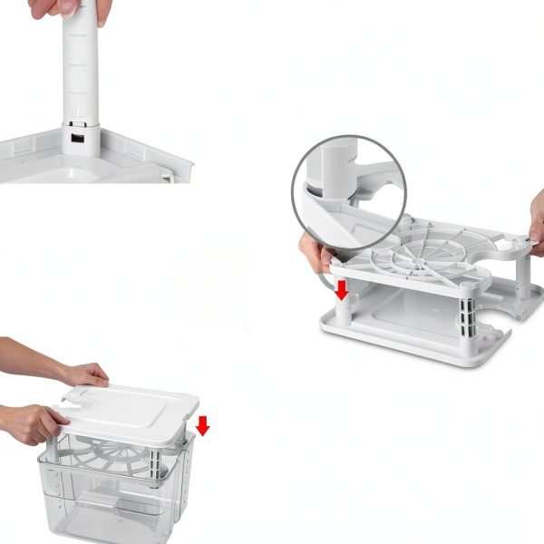 Sous Vide Container Vpcok Direct 12.6 Quart White with Lid and Rack-6