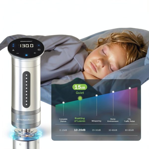 KitchenBoss Wifi Sous Vide Cooker G310Px Silver 1100W Quiet Circulator-2