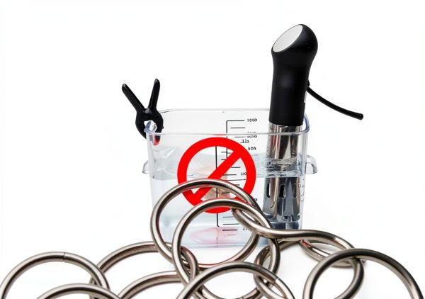 Sous Vide Sinker TopHat Stainless Steel Weight with Clips 1.2lb-1