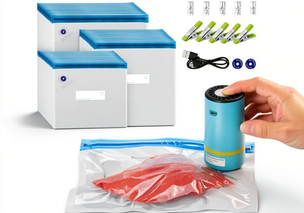 Inkbird WiFi Sous Vide Cooker 1000W with 44PCS Vacuum Sealer Kit-5