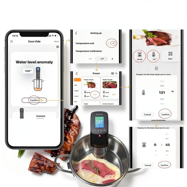 Inkbird WiFi Sous Vide Cooker 1000W with 44PCS Vacuum Sealer Kit-3
