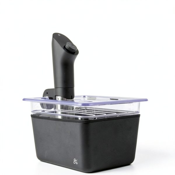 Sous Vide Container 12 quart with Rack and Greater Goods Onyx Black-1