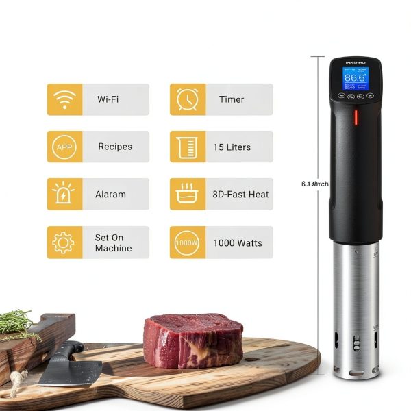 Inkbird WiFi Sous Vide Cooker 1000W with 44PCS Vacuum Sealer Kit-1