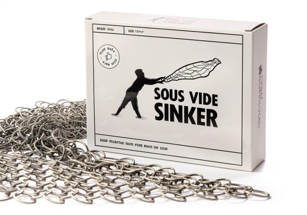 Sous Vide Sinker TopHat Stainless Steel Weight with Clips 1.2lb-3