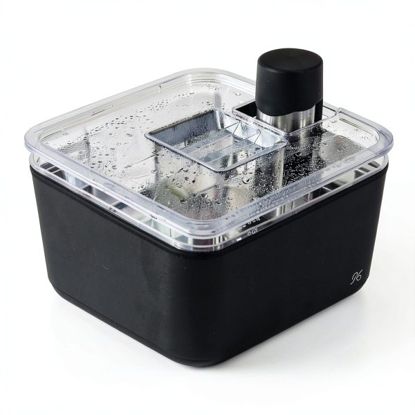 Sous Vide Container 12 quart with Rack and Greater Goods Onyx Black-2