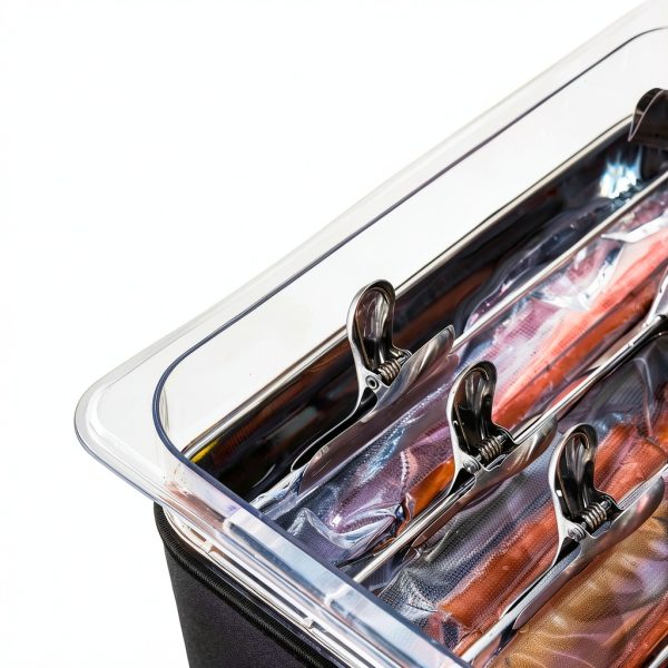 Sous Vide Container 12 quart with Rack and Greater Goods Onyx Black-3